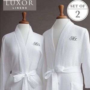 Luxor Linens Egyptian Cotton His&Hers Waffle Robes